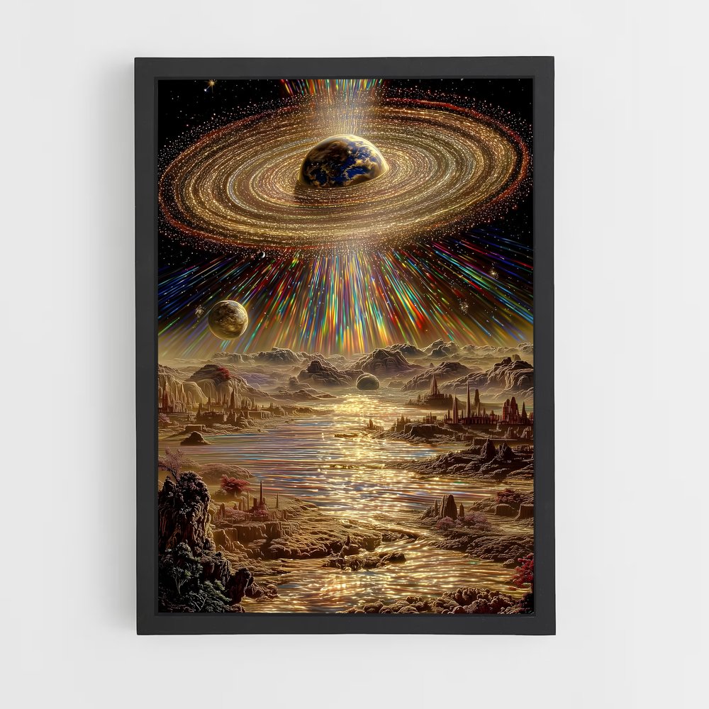 Poster Halo Céleste – affiche Art spatial (vue 2)